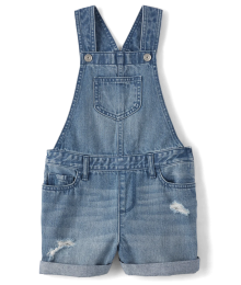 Childrens Place Blue Denim Autumn Wash Dungaress